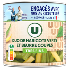 U Duo Haricots verts et beurre extra fins - Boîte de 225g net égoutté