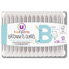 U TOUT PETITS Batonnets ouatés bébé - Boîte de 50