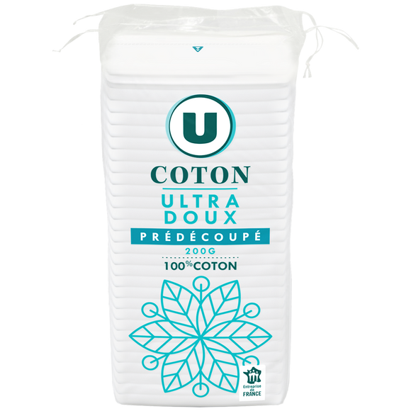U Coton douceur prédécoupé sachet de 200g