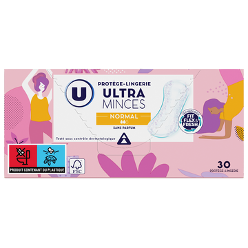 U Protège-lingerie ultra-minces normal plats  x30