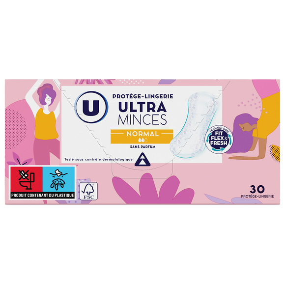U Protège-lingerie ultra-minces normal plats  x30