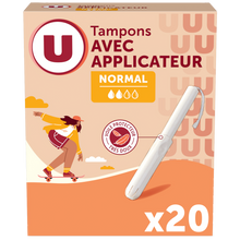 U Tampons normal avec applicateur Boîte de 20