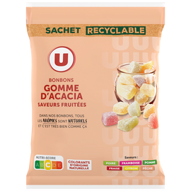 U Bonbons gommes saveurs fruitées  - Sachet 300g