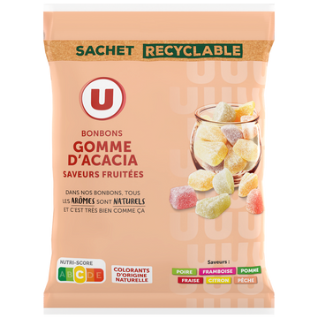 U Bonbons gommes saveurs fruitées  - Sachet 300g