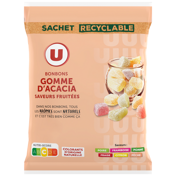 U Bonbons gommes saveurs fruitées  - Sachet 300g
