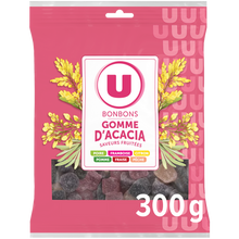 U Bonbons gommes saveurs fruitées - Sachet 300g