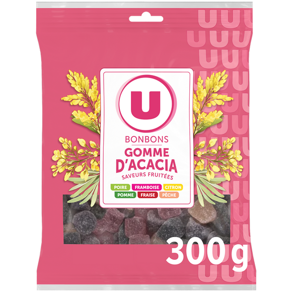 U Bonbons gommes saveurs fruitées - Sachet 300g