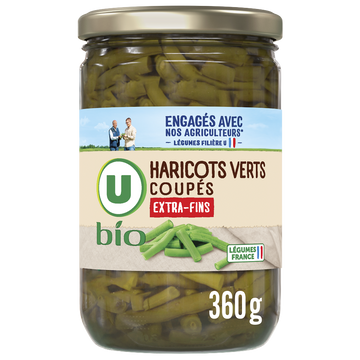 U BIO Haricots verts extra fins - Bocal 360g