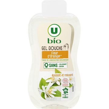 U BIO Gel douche fleur d'oranger - Flacon 250ml