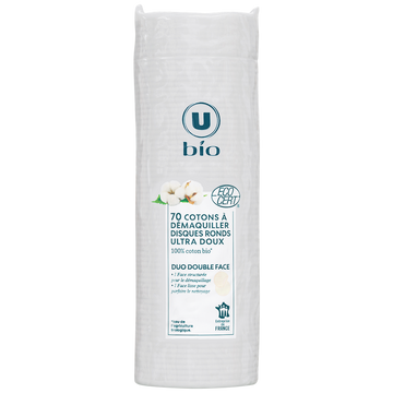 U BIO Disques à démaquiller  x70
