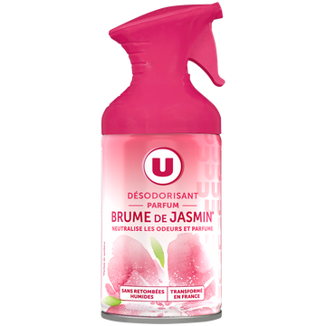 U Désodorisant parfum brume de jasmin  aérosol de 250ml