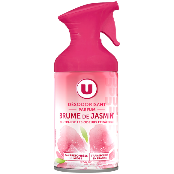 U Désodorisant intérieur parfum brume de jasmin aérosol de 250ml