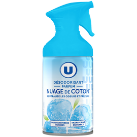 U Désodorisant parfum nuage de coton  aérosol de 250ml
