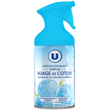 U Désodorisant intérieur parfum nuage de coton aérosol de 250ml