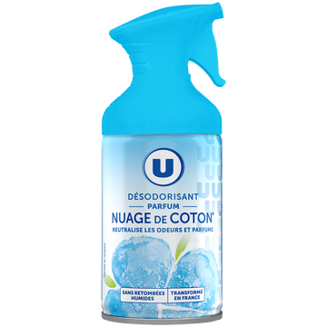 U Désodorisant intérieur parfum nuage de coton aérosol de 250ml