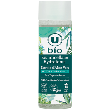 U BIO Eau micellaire hydratante à l'aloe vera  flacon de 100ml
