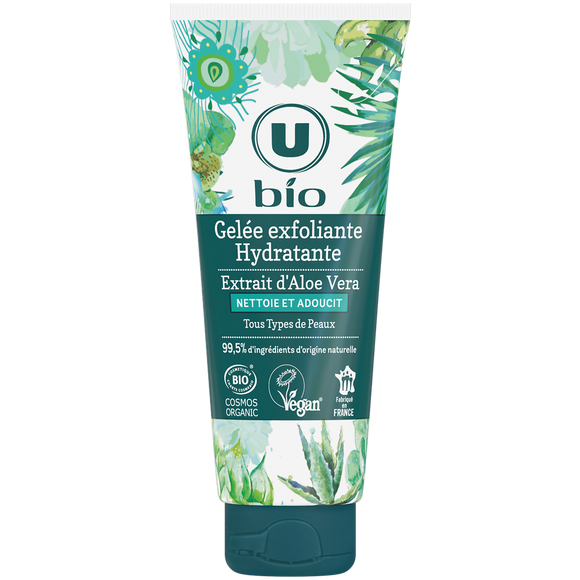 U BIO Soin visage Gelée exfoliante hydratante aloe vera 75ml