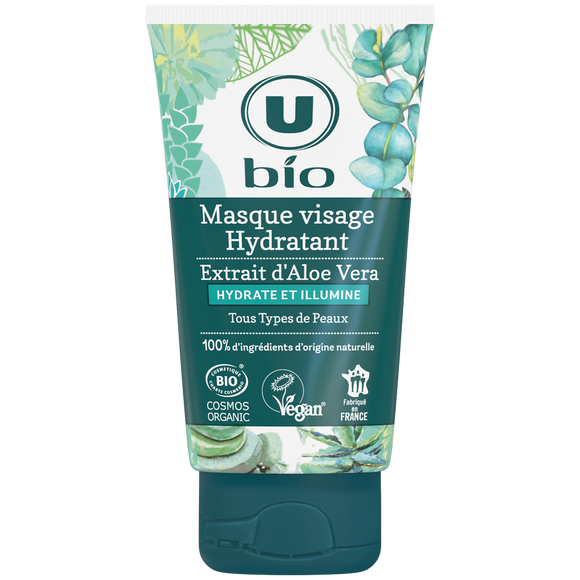 U BIO Masque hydratant pour le visage à l'aloe vera  tube de 50ml