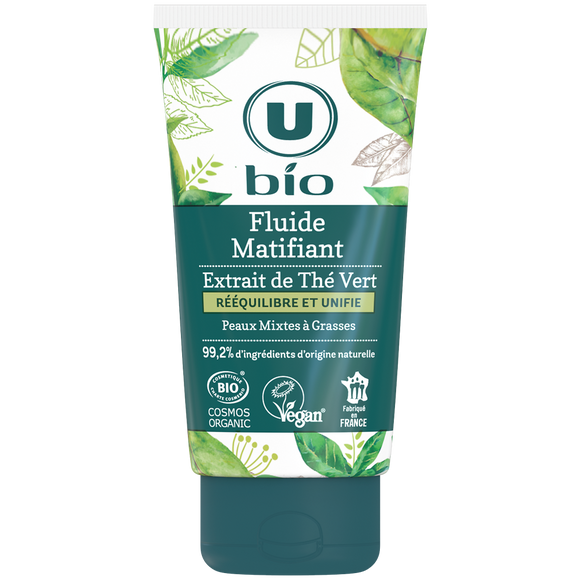 U BIO Fluide matifiant au thé vert tube de 50ml