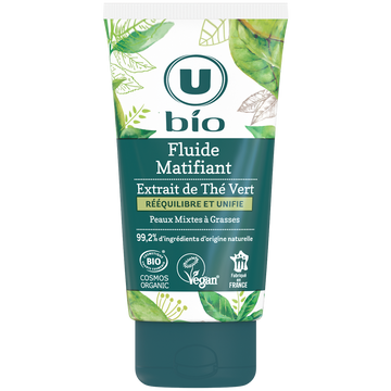 U BIO Fluide matifiant au thé vert  tube de 50ml