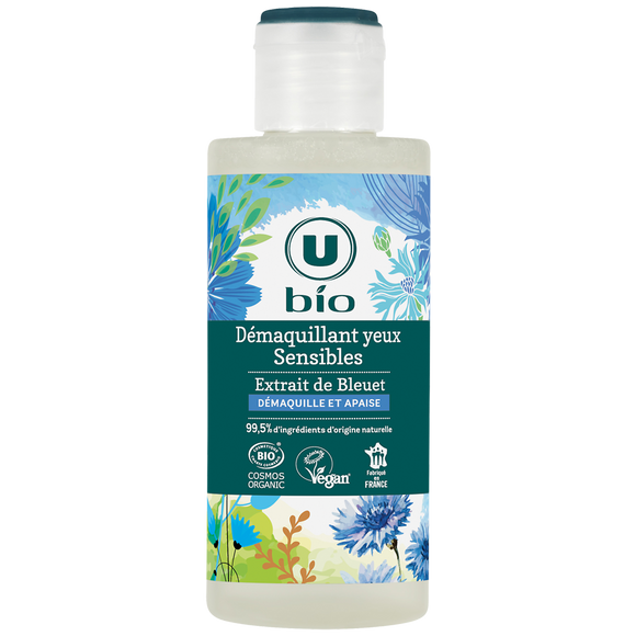 U BIO Démaquillant pour yeux sensibles au bleuet - Flacon 150ml
