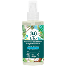 U BIO Huile sèche nourrissante pour le corps et les cheveux au coco spray de 150ml