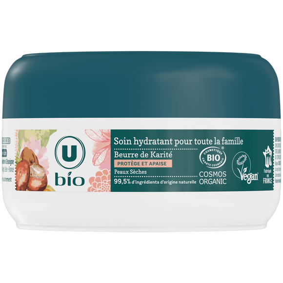 U BIO Soin hydratant pour toute la famille au karité - Pot 150ml