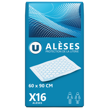 U Alèses pour adulte 60x90cm, x16