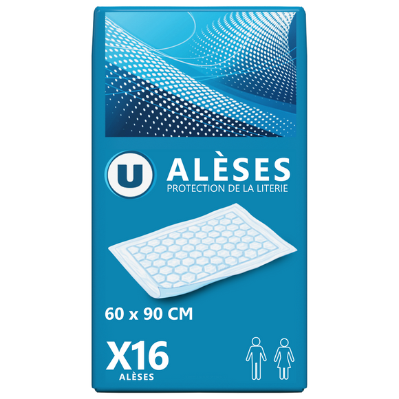 U Alèses pour adulte 60x90cm, x16