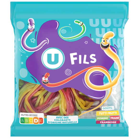 U Bonbons fils lisses gélifiés  200g
