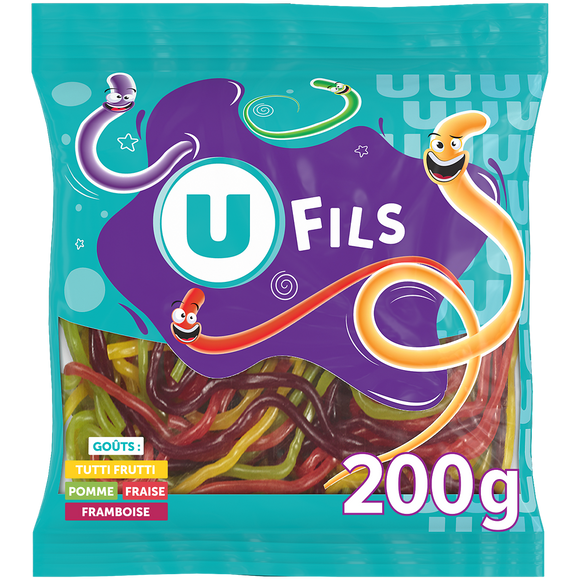 U Bonbons fils lisses gélifiés 200g