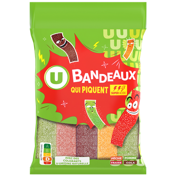 U Bonbons longs gélifiés qui piquent  200g