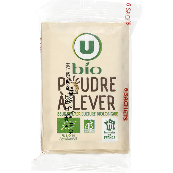 U BIO Poudre à lever  6 sachets de 10g