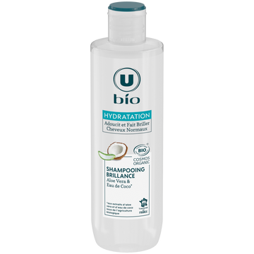 U BIO Shampooing Tous types de cheveux Aloe vera, eau de coco - 250ml