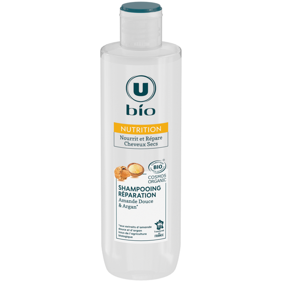 U BIO Shampooing Cheveux secs, Amande douce/argan - 250ml