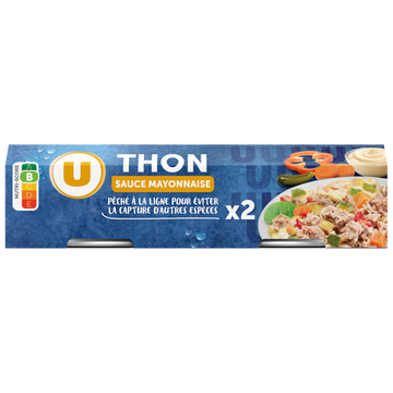 U Thon pêché à la ligne mayonnaise  2 boîtes de 135g