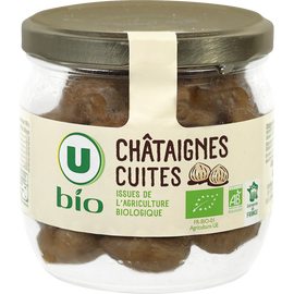 U BIO Châtaignes cuites entières pelées - Bocal 210g