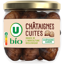 U BIO Châtaignes cuites entières pelées - Bocal 195g