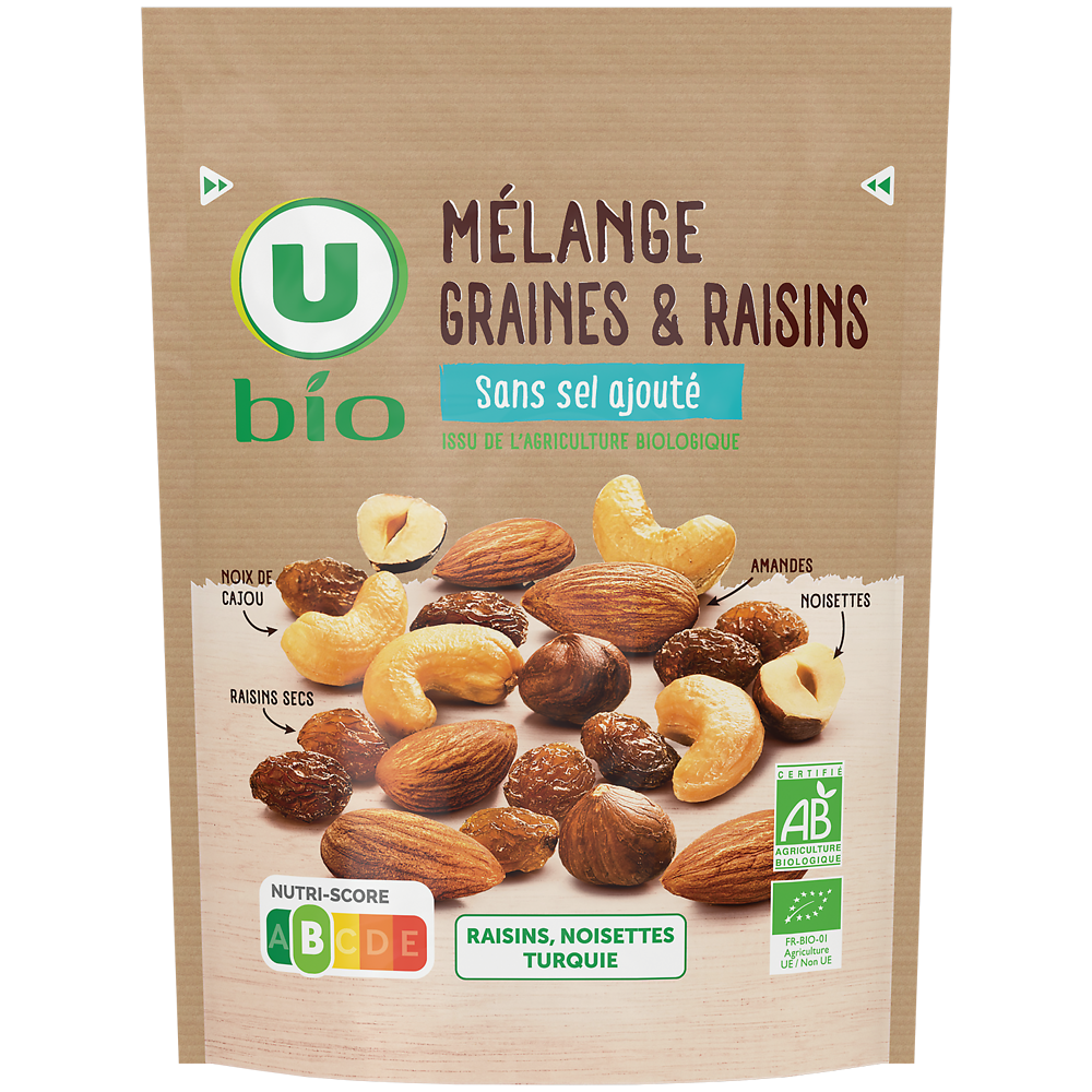 U BIO Mélanges cocktail apéritif sachet 100g