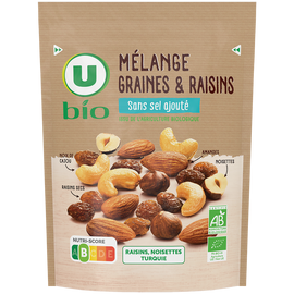 U BIO Mélanges cocktail apéritif sachet 100g