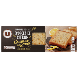 U Tranches de cakes écorces de citron & graines de pavot  270g