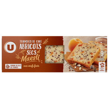 U Tranches de cakes abricots & muesli  270g
