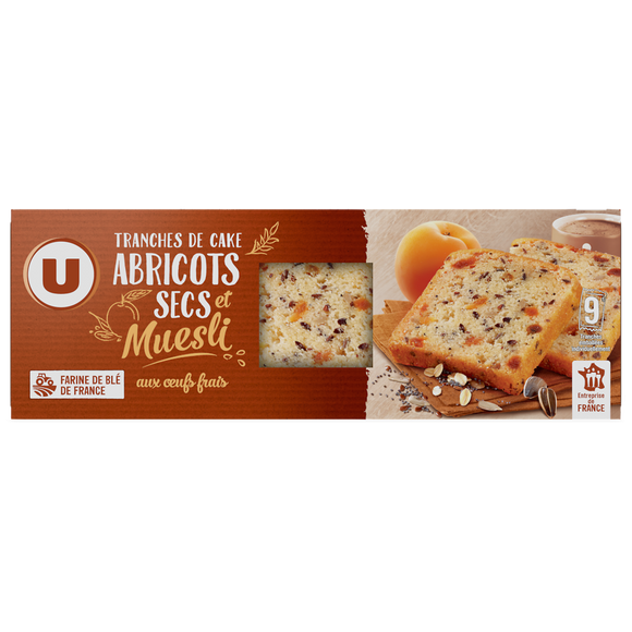 U Tranches de cakes abricots & muesli  270g