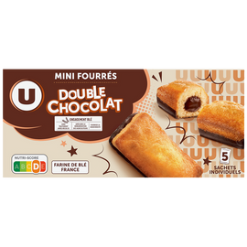 U Gâteau Mini fourré double chocolat 150g