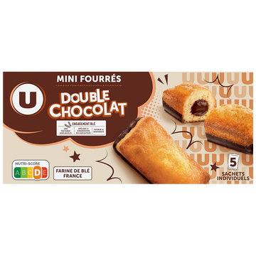 U Gâteau Mini fourré double chocolat 150g