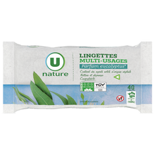 U NATURE Lingettes multi-usages eucalyptus x40