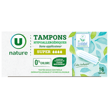 U NATURE Tampons super x16