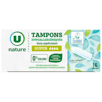 U NATURE Tampons super x16