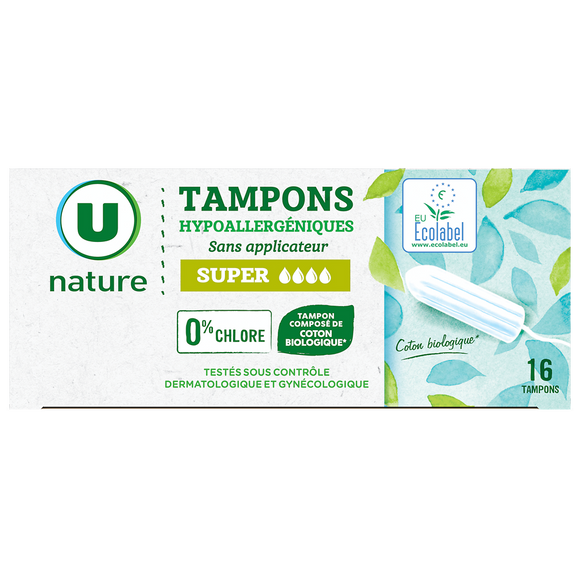 U NATURE Tampons super x16