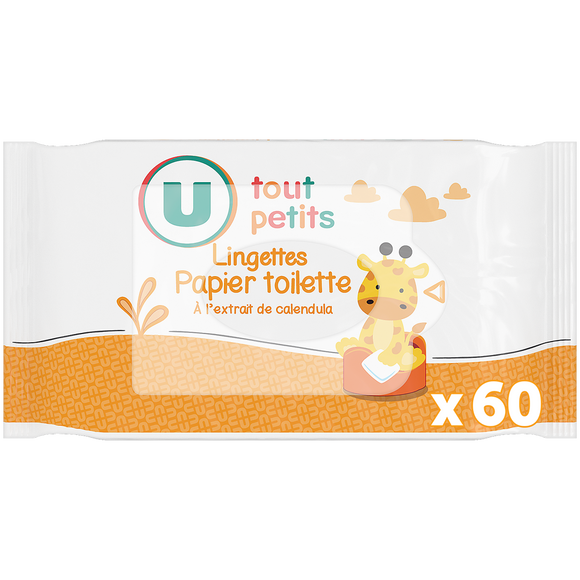 U TOUT PETITS Lingettes papier toilette - x60